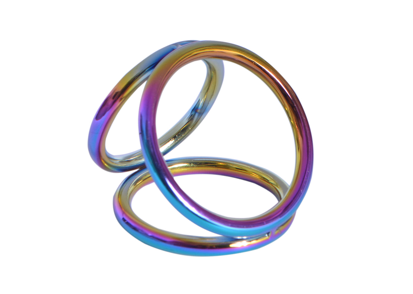 Stainless Steel Triple Ring Multi-Color Finish